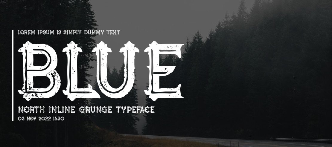 Blue North Inline Grunge Font
