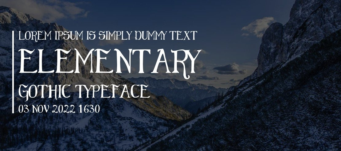 Elementary Gothic Font Family