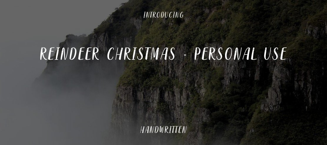 Reindeer Christmas - Personal Use Font