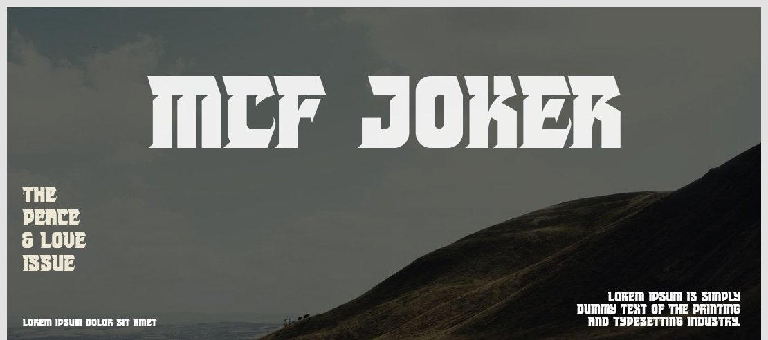 MCF Joker Font