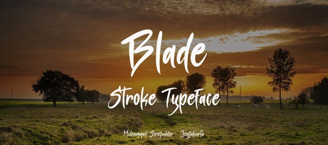 Blade Stroke Font