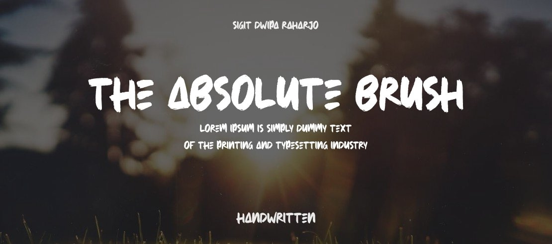 The Absolute Brush Font