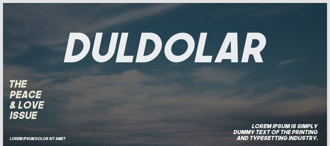 Duldolar Font