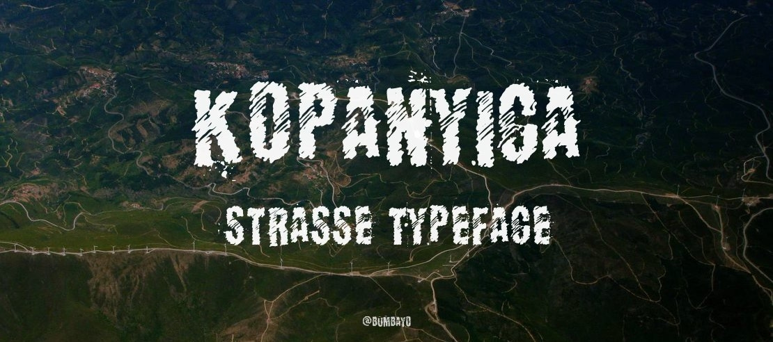 Kopanyica Strasse Font