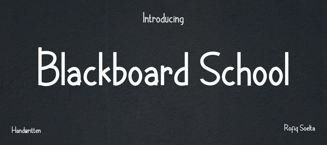 Blackboard School Font Family