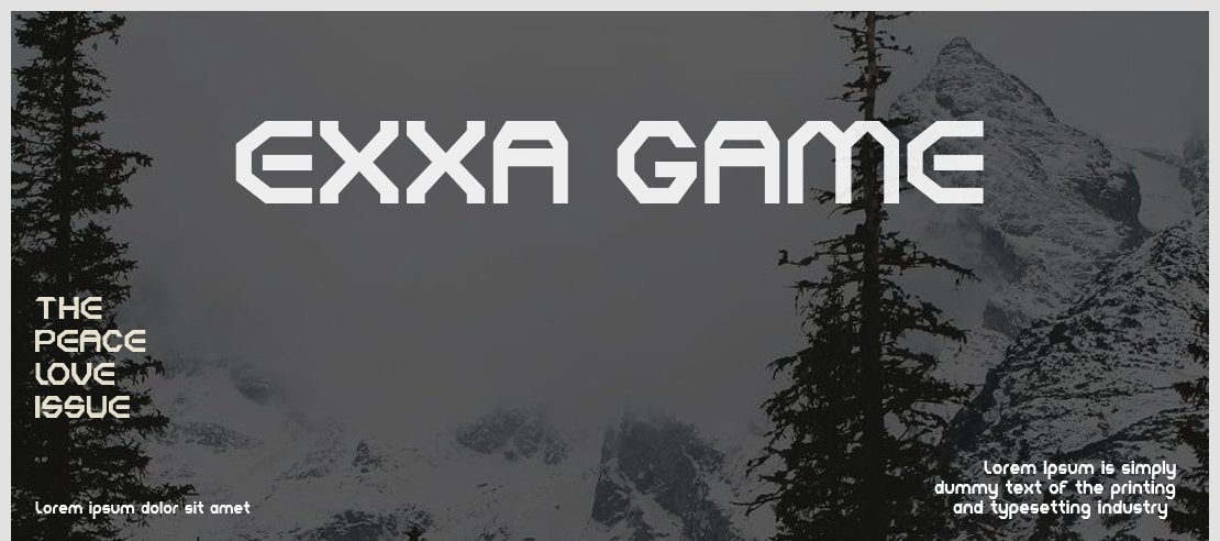 EXXA GAME Font