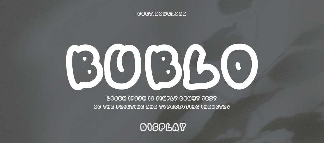 Bublo Font