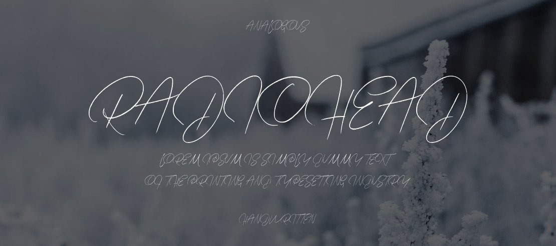 Radiohead Font