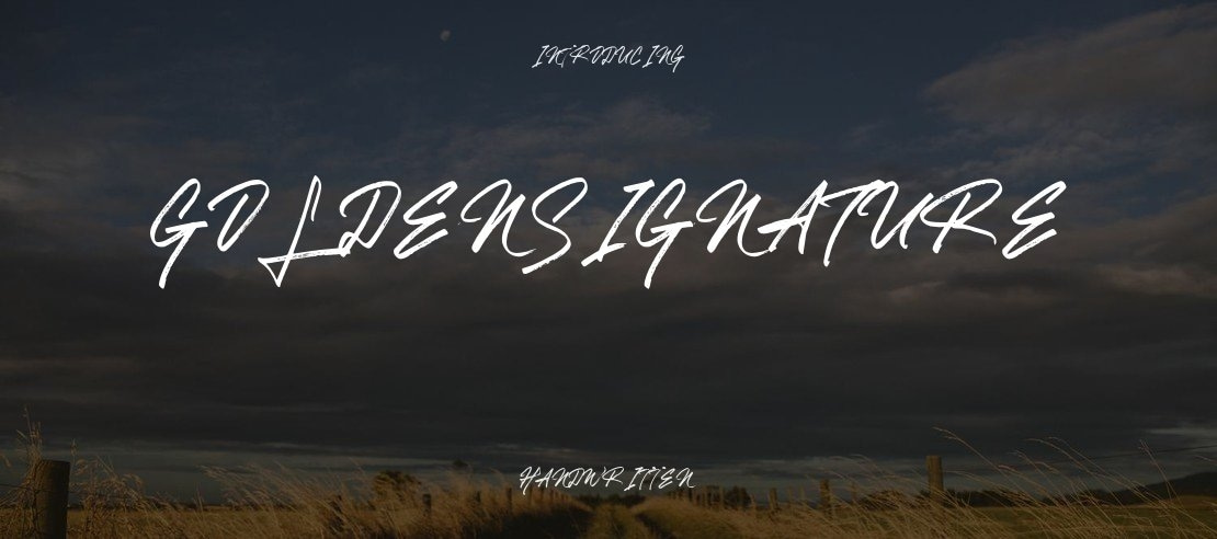 GoldenSignature Font