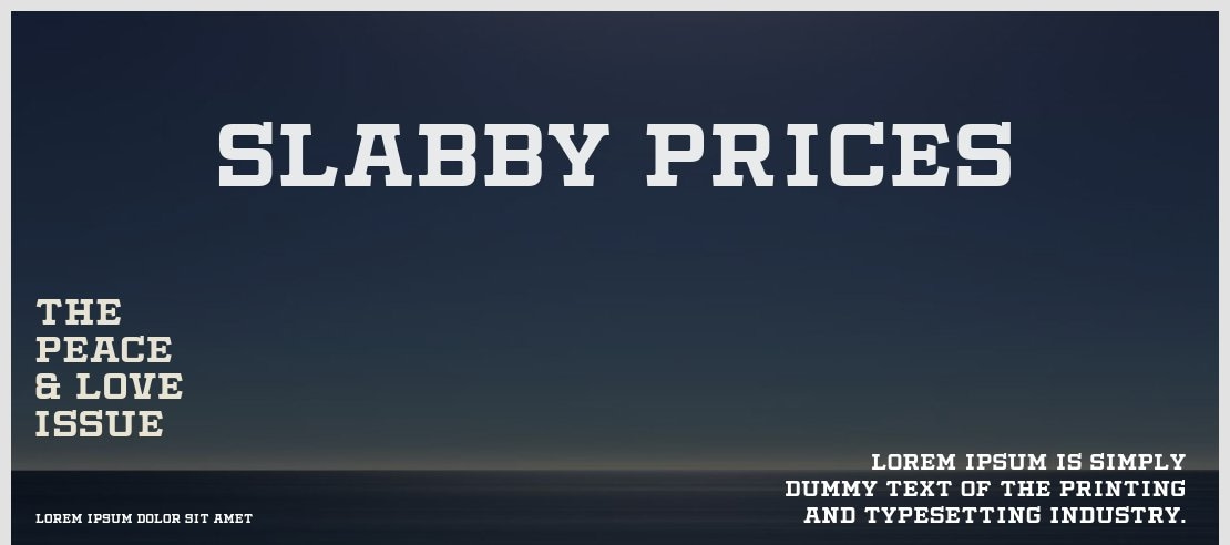 Slabby Prices Font Family