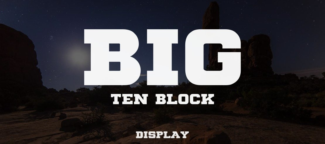 Big Ten Block Font