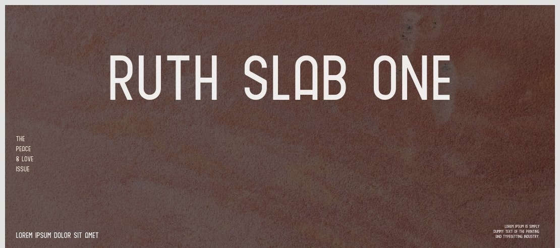 Ruth Slab One Font