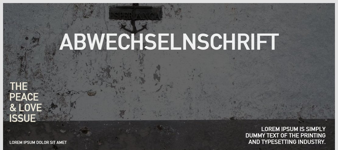 Abwechselnschrift Font