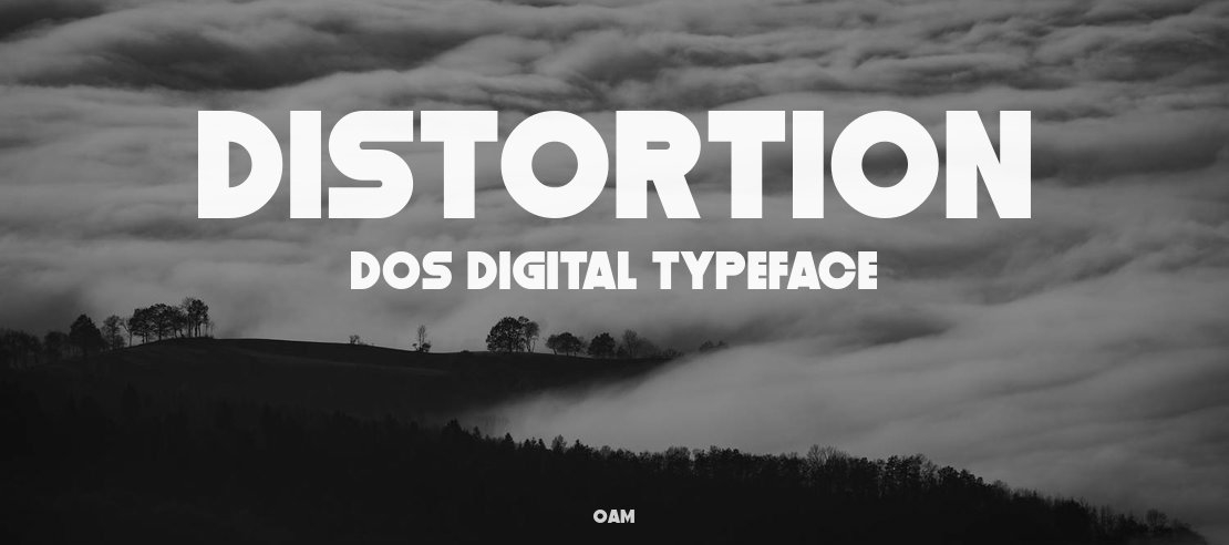 Distortion Dos Digital Font