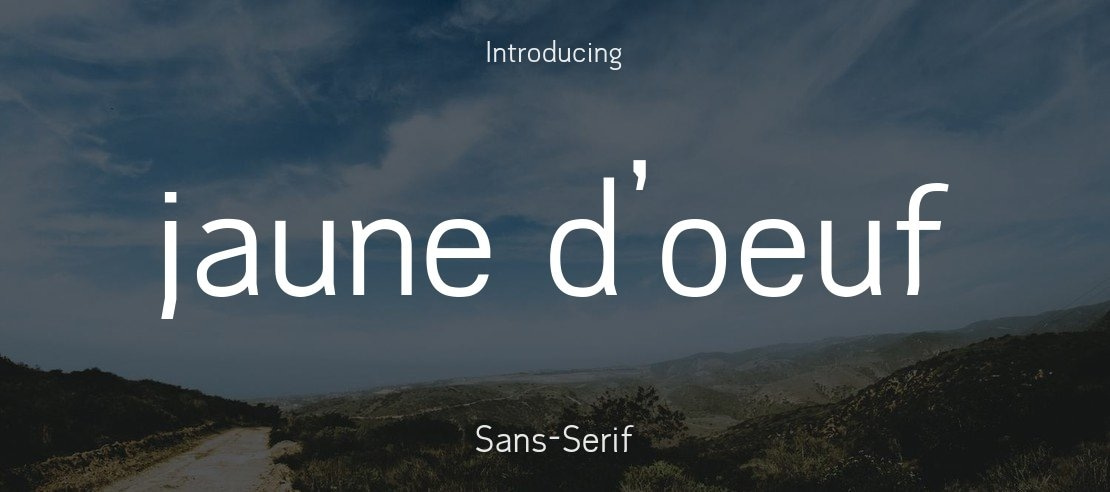 jaune d'oeuf Font Family