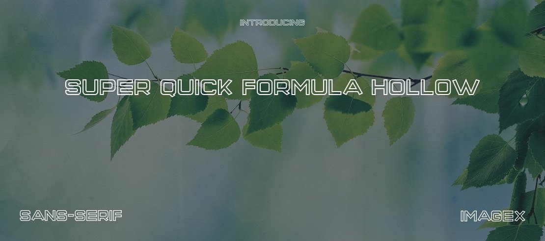Super Quick Formula Hollow Font Family