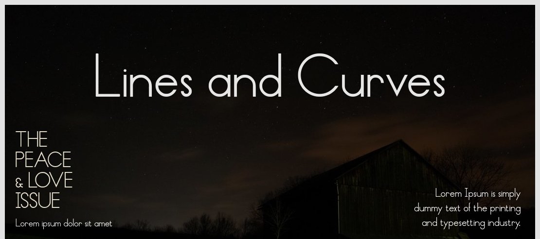 Lines and Curves Font