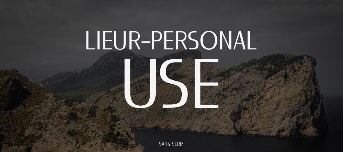 LIEUR-PERSONAL USE Font Family