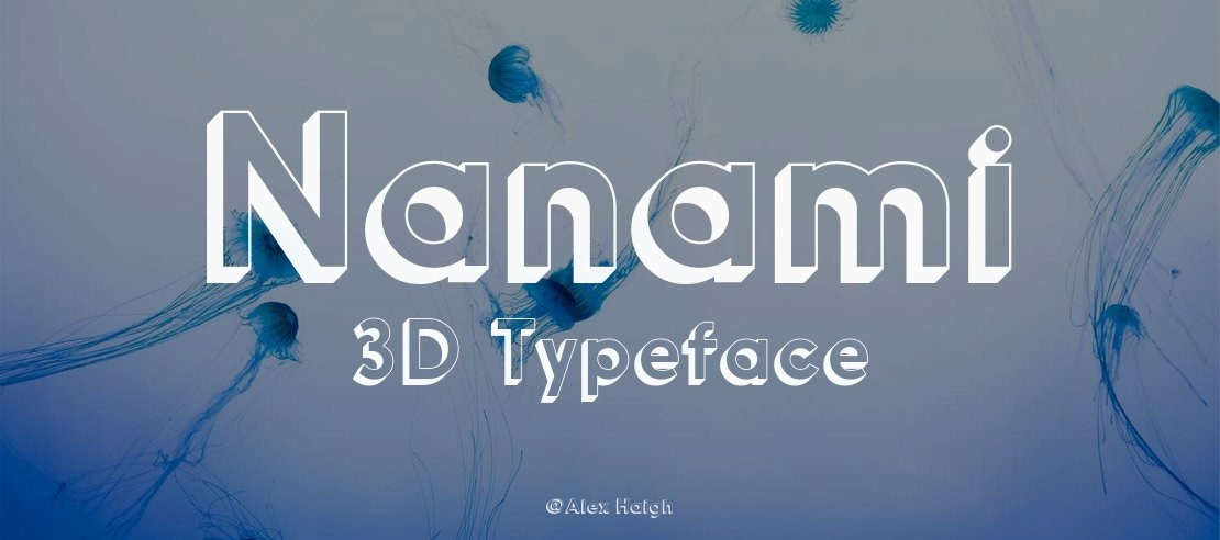 Nanami 3D Font Family