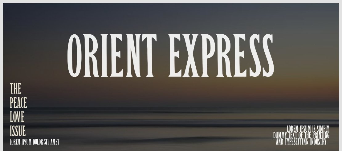 Orient Express Font