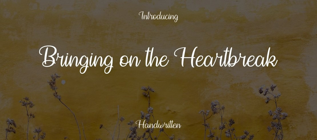 Bringing on the Heartbreak Font