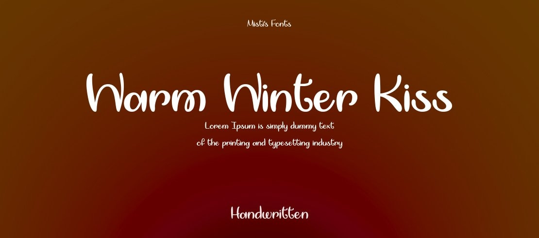 Warm Winter Kiss Font