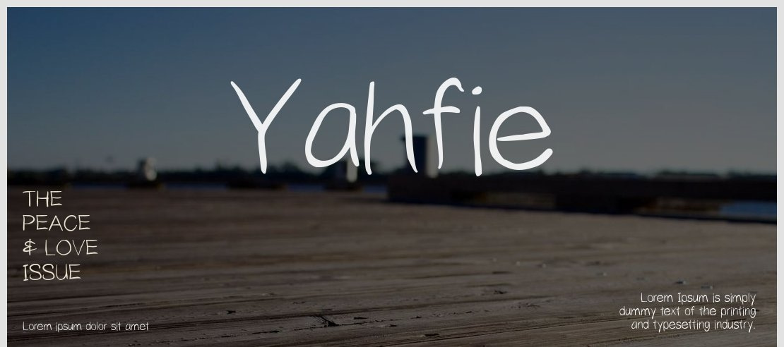 Yahfie Font Family