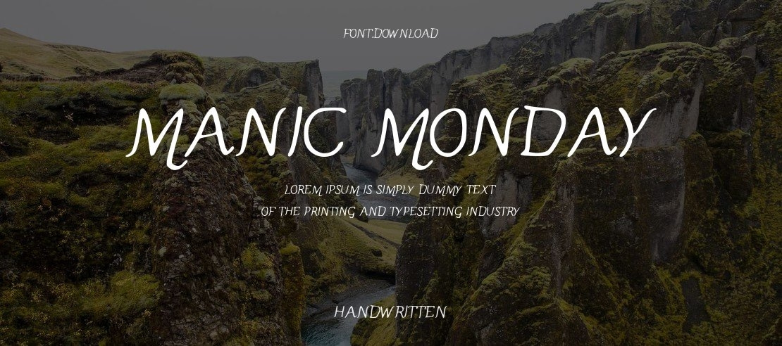 Manic Monday Font Family