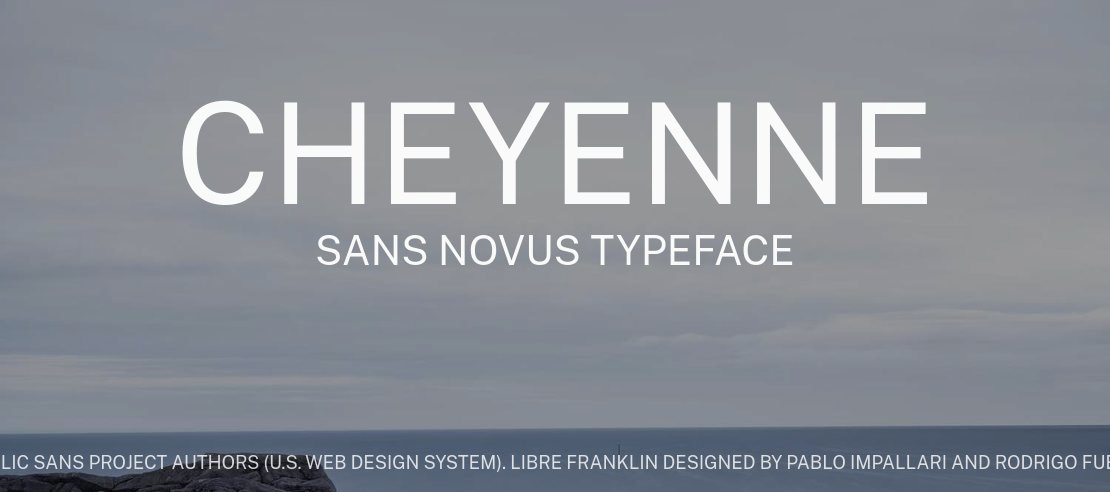 Cheyenne Sans Novus Font Family