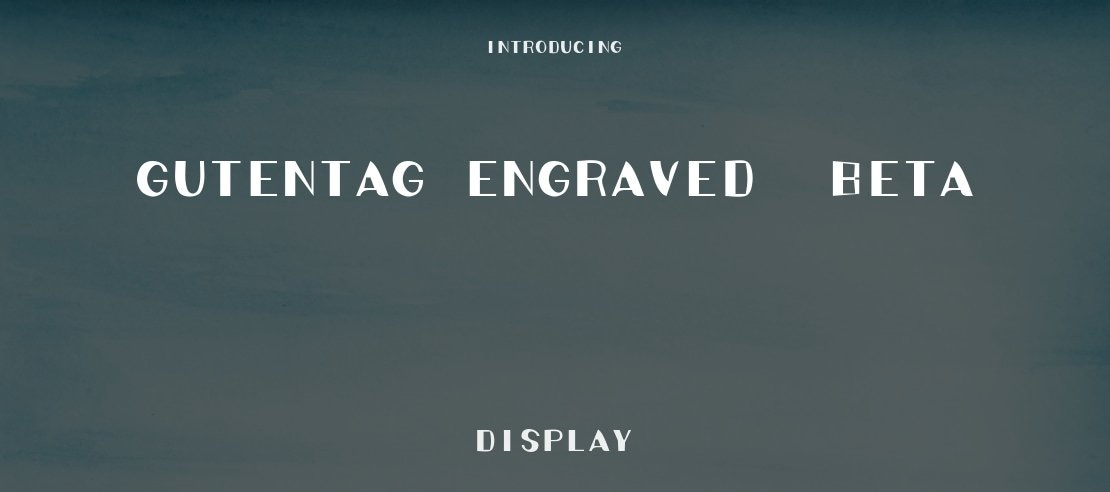 GutenTAG Engraved  Beta Font