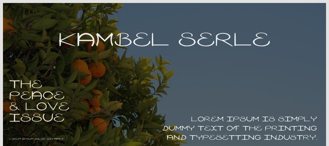 Kambel Serle Font Family