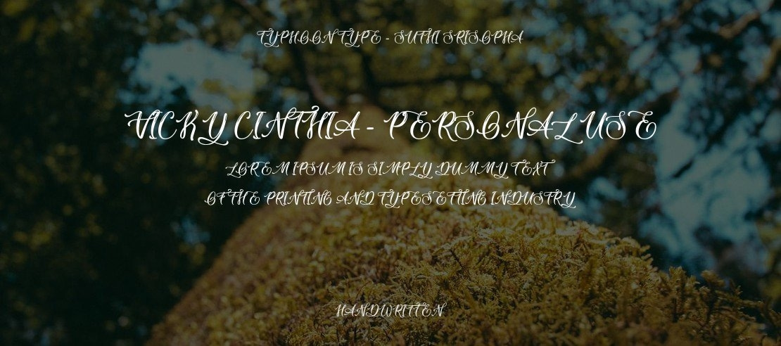 Vicky Cinthia - Personal Use Font