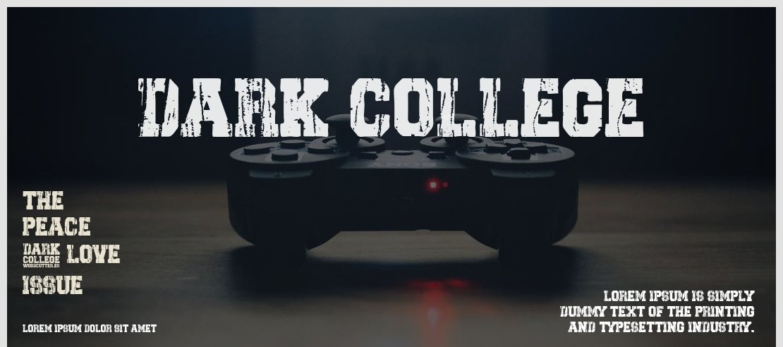 Dark College Font