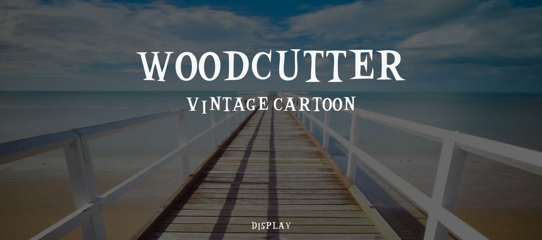 Woodcutter Vintage Cartoon Font