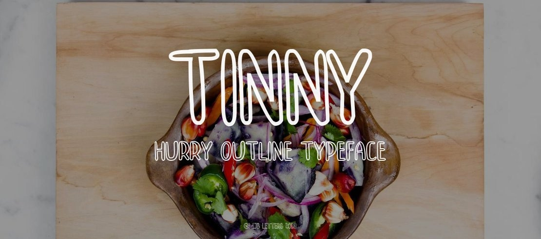 TINNY HURRY OUTLINE Font Family