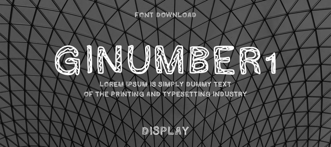 GINUMBER1 Font