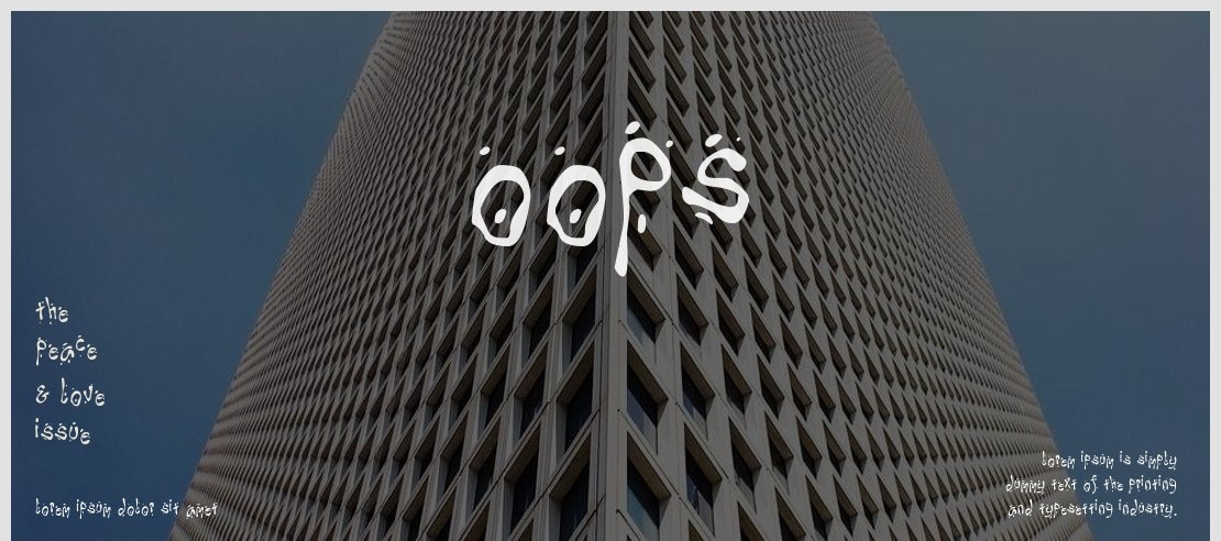 Oops Font