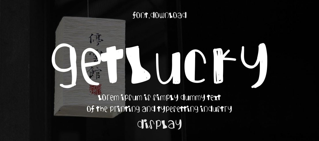 GetLucky Font