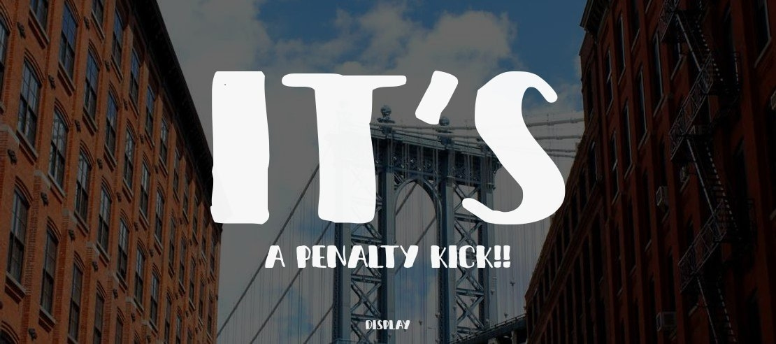 It's a penalty kick!! Font