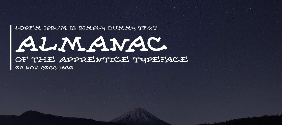 Almanac of the Apprentice Font