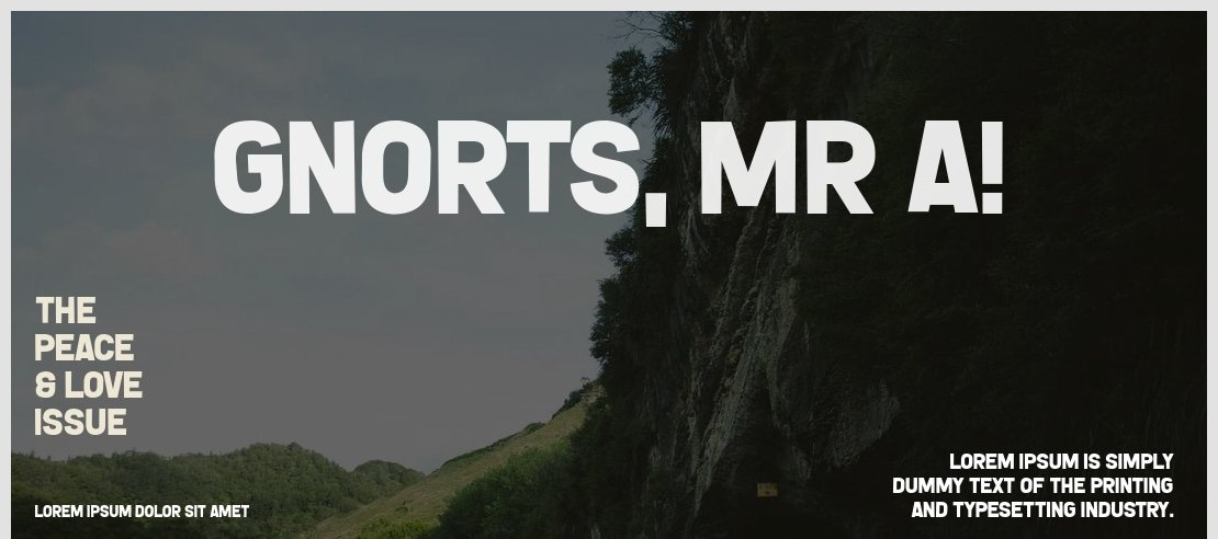 Gnorts, Mr A! Font