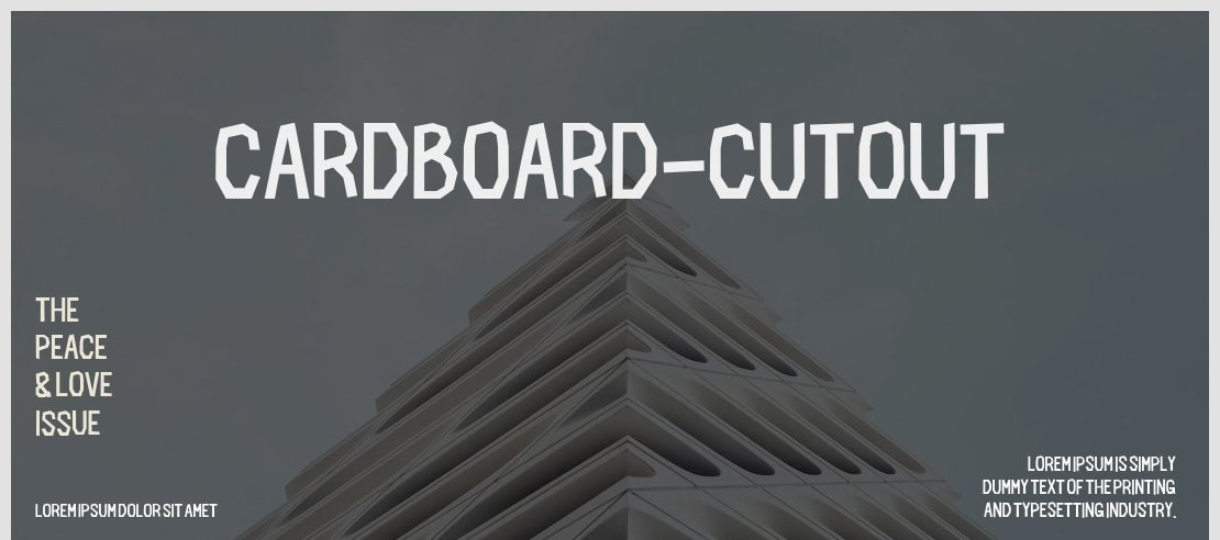 Cardboard-Cutout Font