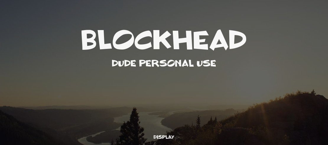 BLOCKHEAD DUDE Personal Use Font