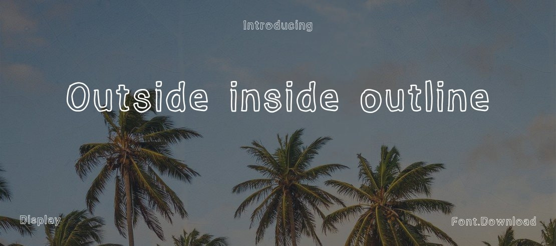 Outside inside outline Font