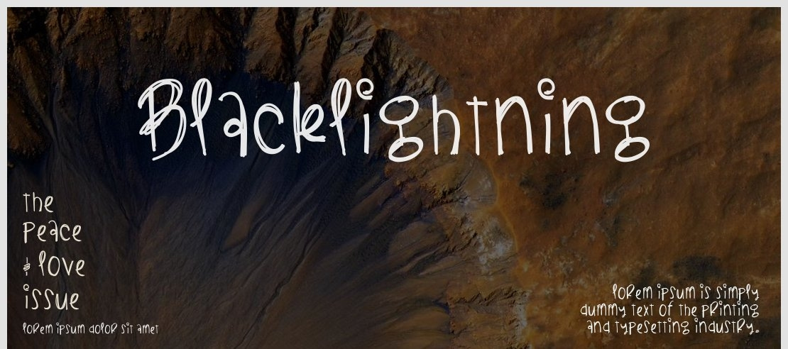 BlackLightning Font