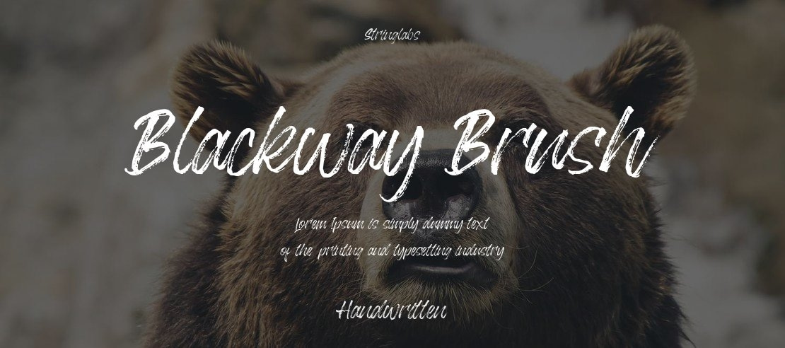 Blackway Brush Font