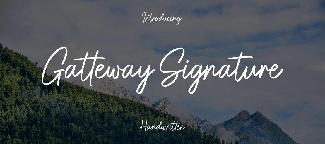 Gatteway Signature Font