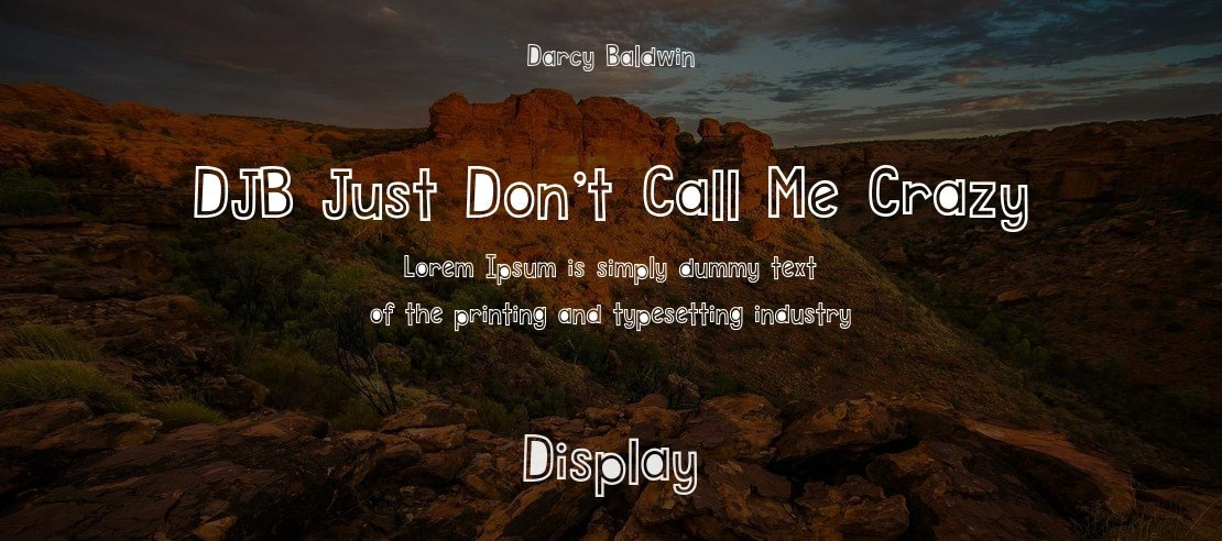 DJB Just Don't Call Me Crazy Font