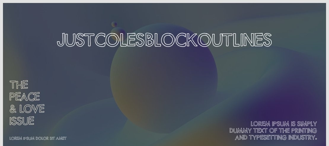 JustColesBlockOutlines Font