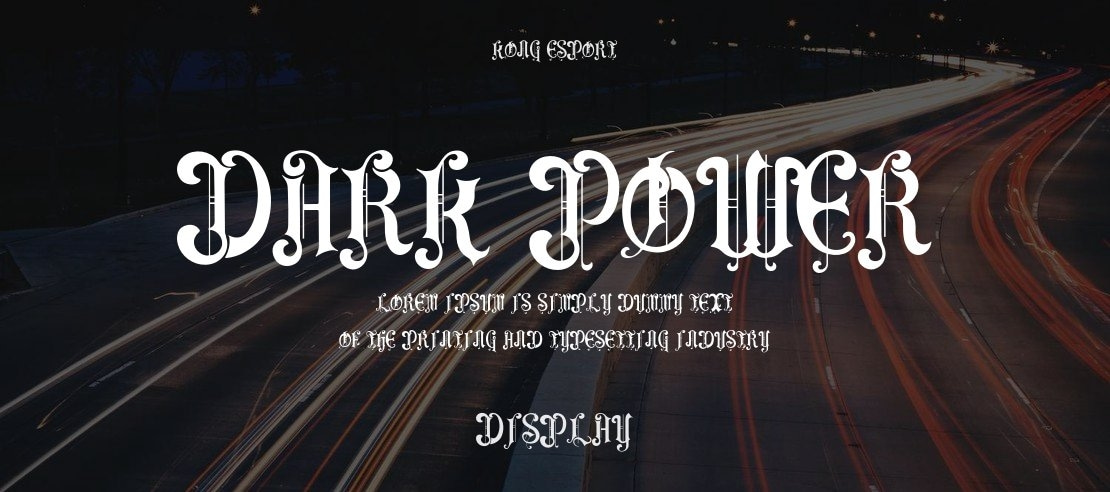 Dark power Font